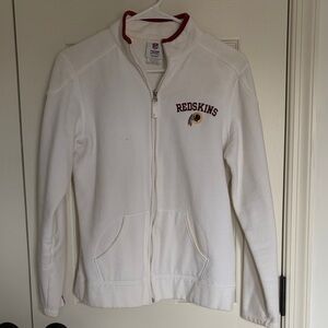 NFL Women's Redskins White and Red Jacket with Stains